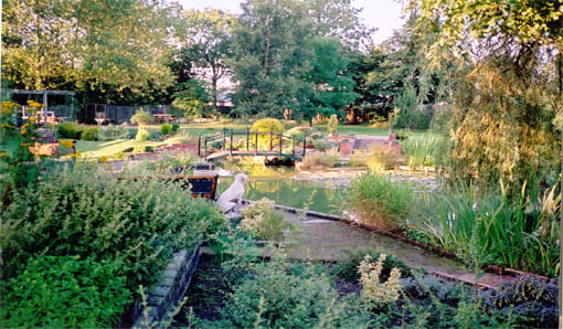 Bridge and rockery