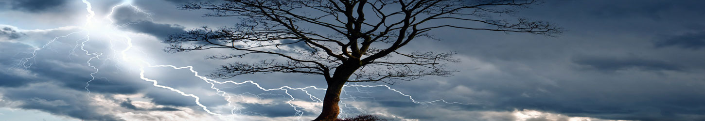 stormy sky with lightening