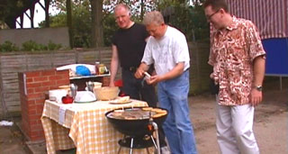 Starting the bar-b-cue