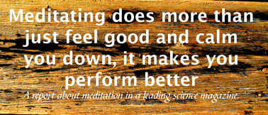 A leading science magazine article about meditation